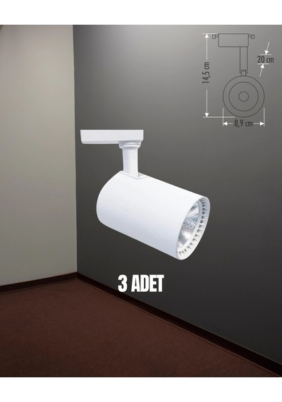 Cata Babil Ray Spot Set 3 Adet Ct-5333 Beyaz Kasa Beyaz Işık Spot + 1 Adet Ct-9710 Ray Beyaz