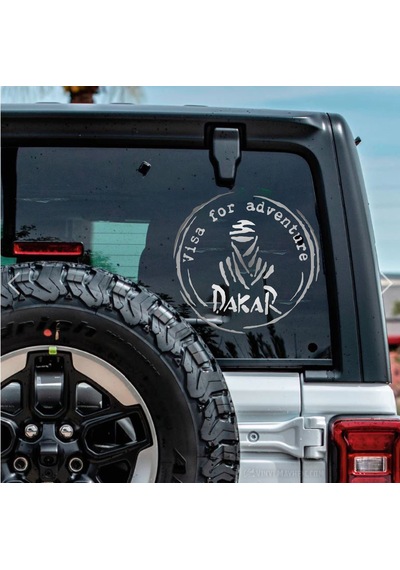 Dakar Adventure Sticker - 4x4 Off Road Kamp Adventure Sticker - Araba Oto Motosiklet Karavan Cam Sticker - 00079 60x60 Cm
