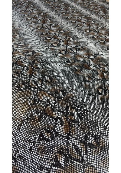 Yılan Desen Suni Deri Ayakkabılık, Çantalık, Döşemelik 100 X 140 Gri