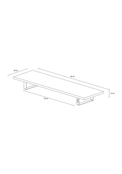 Hansdo Dual Monitör Standı İkili Monitör Standı Monitör Yükseltici Mdf Lam Safir Meşe