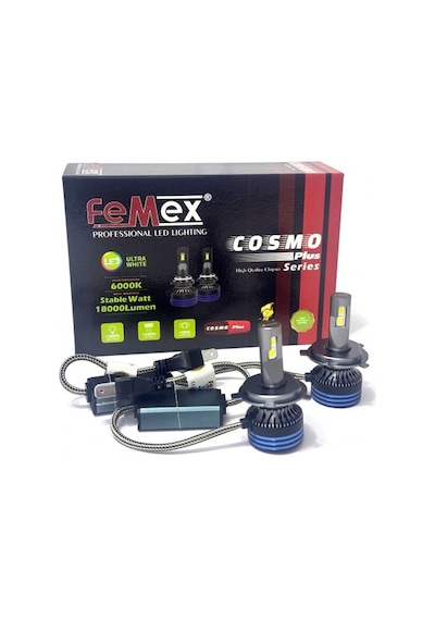 Femex Hyundai Accent Blue 2011-2018 Kısa Uzun Far Led Cosmo Plus H4