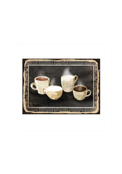 Bedeko Kahve Fincanları Desenli Mdf Tablo 50cm X 70cm