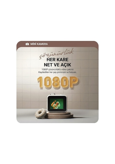 48 Mp Mini  Retro Tasarımlı Video Kayıt Şarjlı Mini Kamera Aksiyon Kamera