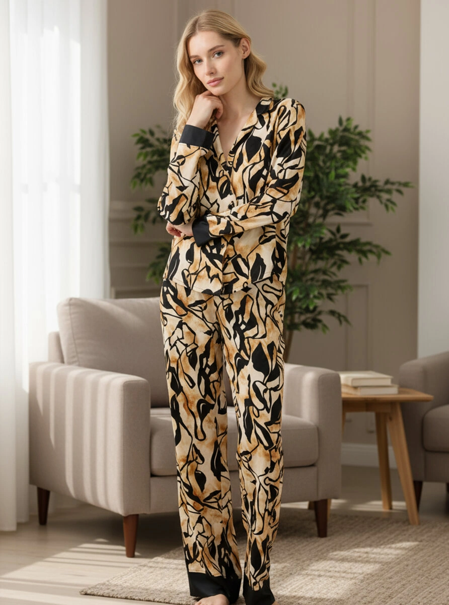 Blackspade Kadın Pijama Takımı 51926 - Desenli Desenli
