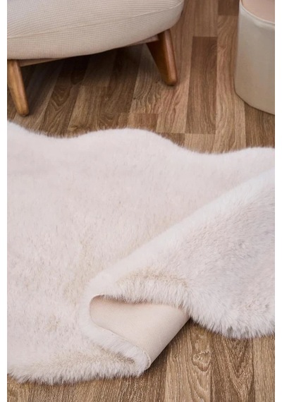 Apex Reiki Krem Peluş Post Şekilli Halı Krem