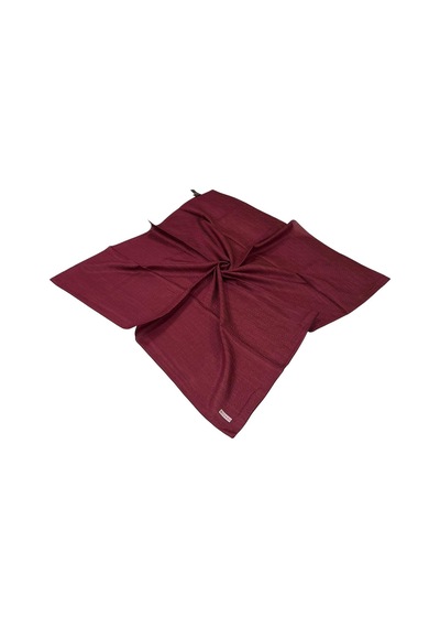 Vakko Pamuk İpek Eşarp - Helezon Monogram - Bordo