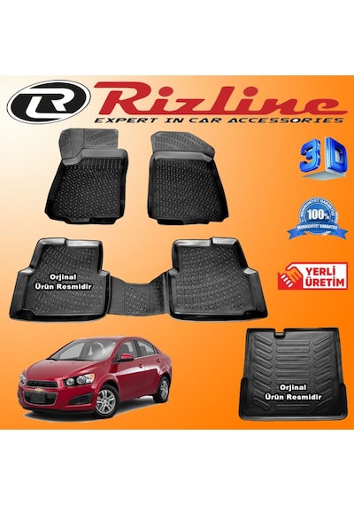 Aveo Sedan 3D Paspas+Bagaj Havuzu 2011 Sonrası Rizline N11.4379