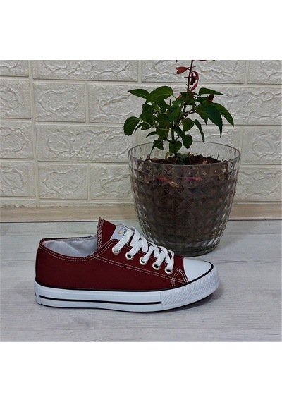 Fiyra 554 Bordo Kısa Unisex Sneaker Keten Spor Ayakkabı 001