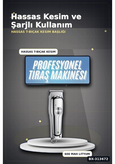 600 Mah Lityum Pil 3 Taraklı Tıraş Makinesi Lazer Epilasyon Öncesi Kısaltma Bx-313672