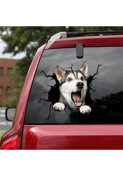 Araba Arka Cam Köpek Sticker Yapıştırma 17Cm A8