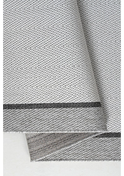Venüs Sisal Antrasit Modern Dokuma Kilim Hasır Halı 513beyaz - Gri