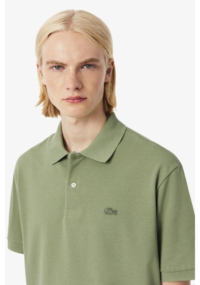 Lacoste Men's Loose Fit Kalın Pike Kumaş Polo T-shirt Erkek Polo Yaka Tişört Yeşil