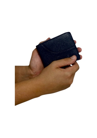 Exclusive Serisi Premium Özel Üretim Lüks Deri Yatay Çizgili Classic Erkek Cüzdanı Lacivert
