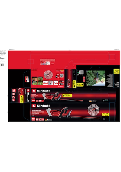 Einhell GC-CH 18/40 Li, Akülü Çit Budama Seti (2,5 Ah Akü ve Şarj Cihazı Dahildir)