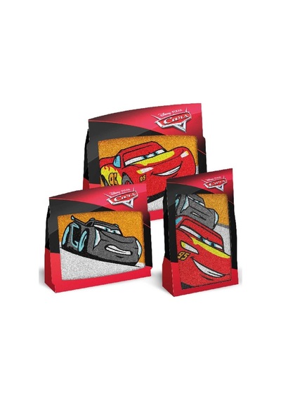 Disney Cars Çerçeveli Kum Boyama Seti 3'lü-red Castle Ts-02