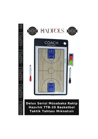 Delux Serisi Müsabaka Rakip Hazırlık Ttb-20 Basketbol Taktik Tahtası Mıknatıslı