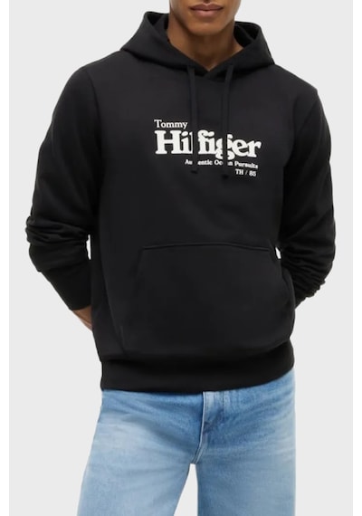 Tommy Hilfiger Pamuklu Regular Fit Kapüşonlu Sweat Erkek Sweat Mw0mw43223 Bds Siyah