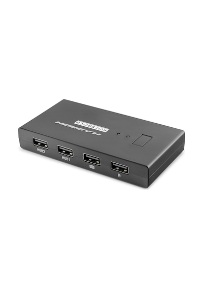 Hadron Hdx1373 Hdmı Kvm Switch 2 Usb Hub 2 Console Harici Butonlu Kvm Kablo Setli 2 Hdmı Port Siyah