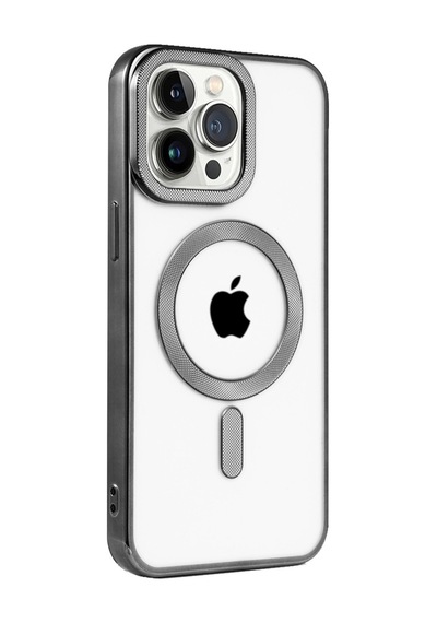 Apple iPhone Uyumlu 15 Pro Max Kılıf Kronos Magsafe Kapak - Siyah Bzsxx00 1