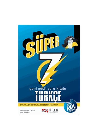 7 Sınıf Türkçe Süper Yeni Nesil Soru Kitabı Nitelik Yayınları