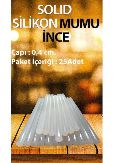 Sıcak Silikon Çubuğu İnce Tip 25 Adet