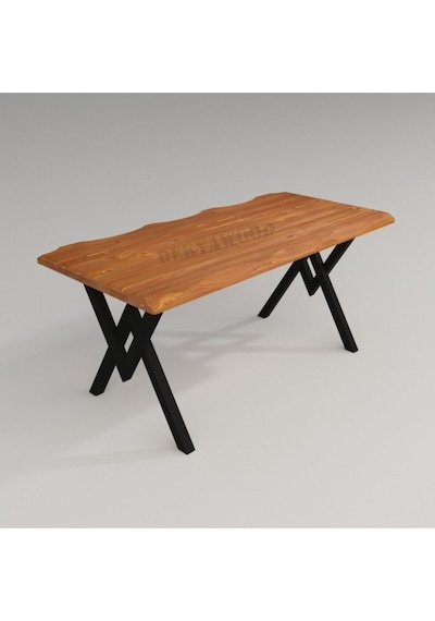 Masif Ahşap Laurus Sulamalı Yemek Masası 85x240x76 Cm