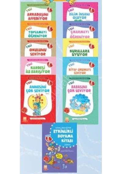 Tali-3 Öykülerle Sosyal Zekâ Eğitimi Set-3 10 Kitap 3-6 Yaş