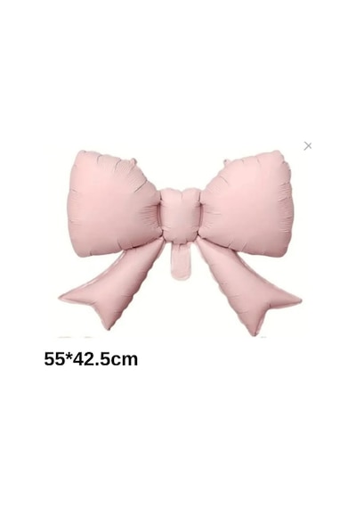Pembe Kurdele Fiyonk Folyo Balon 55x42.5 Cm Pembe