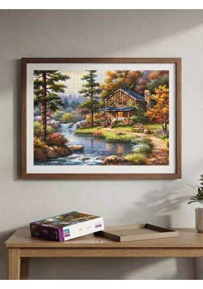 Dağ Evi Ve Kuğu Gölü İkili Set - 1000 + 500 Parça İkili Puzzle Seti