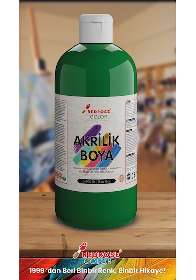Red Rose Yeşil Akrilik Boya 500  G