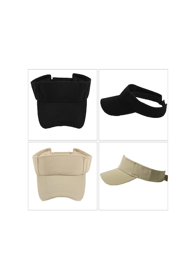 Unisex Uv Koruyucu Sporcu Plaj Vizör Şapka 2 Li Set (547423580)