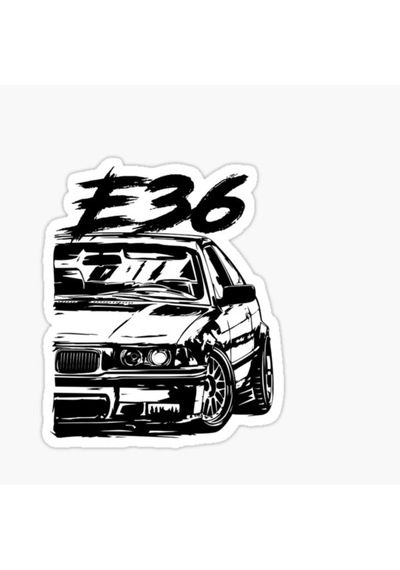 E36 Resmi Sticker Yapıştırma 16Cm 2 Adet