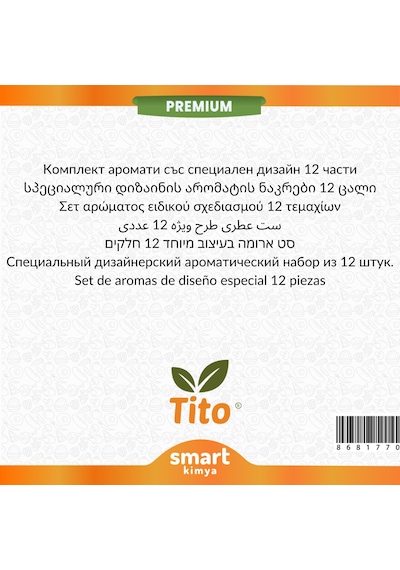 Özel Tasarım Premium Aroma Seti 10 Ml 12 Adet
