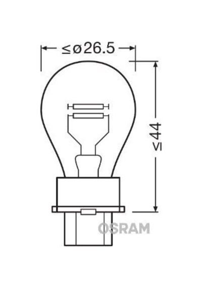 Ampul 12v P27/7w Fren Ampulü Plastik Soketli 10 Adet