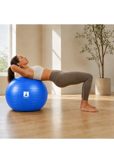 Rebuwo Pilates Topu 65 Cm Mavi