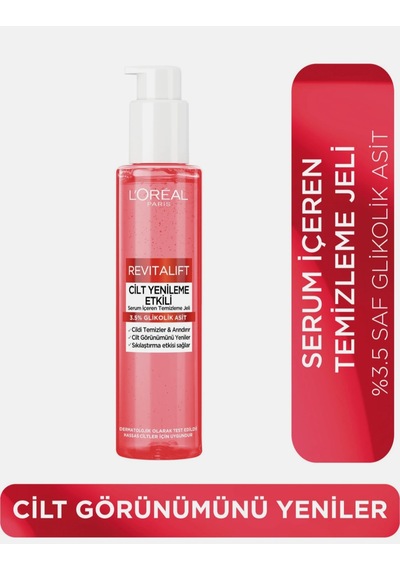 L'Oréal Paris Revitalift Cilt Yenileme Etkili Glikolik Asit Yüz Yıkama Jeli 150 ML