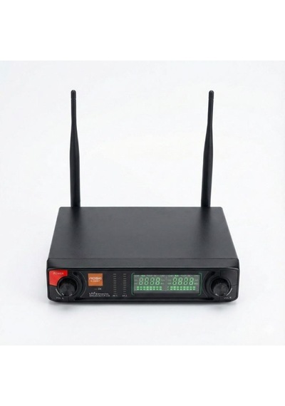Rose R-702-ee Uhf Kablosuz Telsiz Çift El Mikrofon 2x48 Kanal