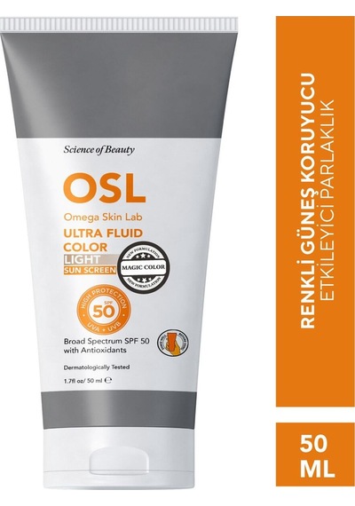 Osl Omega Skin Lab Ultra Fluid Spf 50 Magic Color 50 Ml Renkli Güneş Koruyucu
