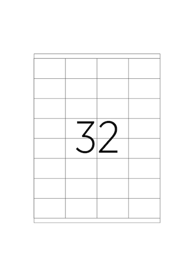 Tanex Tw-2032 Ebat 52 X 35 MM Lazer Etiket A4 Sayfada 32 Etiket