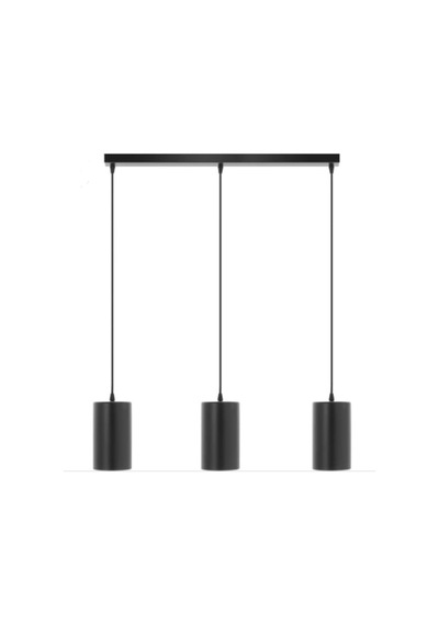 Metal Sarkıt Led Avize Ampul Dahil Gün Işığı Led 60 Cm En Os Ram Led 3000k Siyah