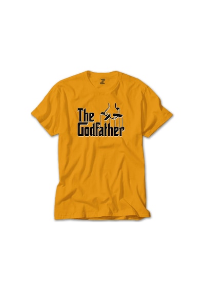 The Godfather Black Text Sarı Tişört Sarı
