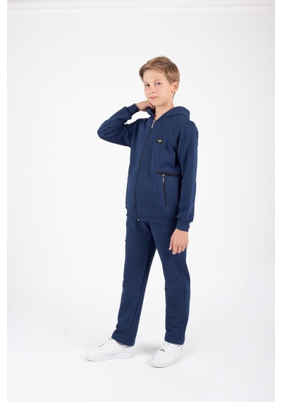 Mnk Baby & Kids Erkek Çocuk Fermuar Kapamalı Kapüşonlu Arma Detaylı Eşofman Takımı M00757 Lacivert Mnk Baby & Kids Erkek Çocuk Fermuar Kapamalı Kapüşonlu Arma Detaylı Eşofman Takımı M00757 Lacivert
