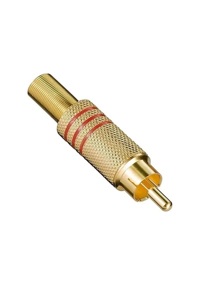 Pm-26484 Tos Rca Fiş Metal Gold Erkek Konnektör