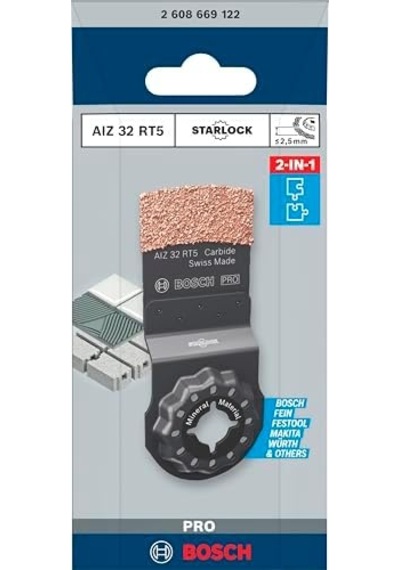 1x Pro Aız 32 Rt5 Daldırmalı Kesim Testere Bıçağı Harç, Gözenekli Beton, Genişlik 32 Mm, Professional Aksesuar Çok Fonksiyonlu Makine