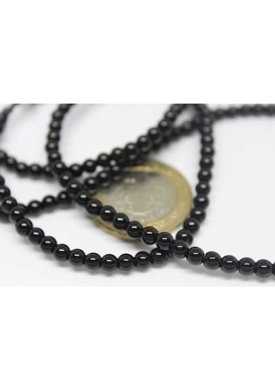 Onix (Oniks) Taşı Parlak Dizi 4mm Gümüş