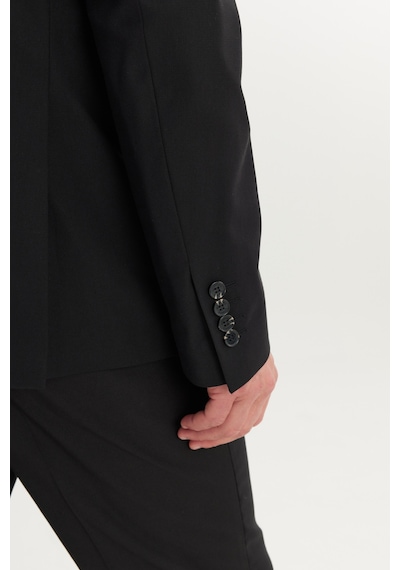 Altınyıldız Classıcs Erkek Sıyah Slim Fit Dar Kesim Mono Yaka Armürlü Esnek Takım Elbise Siyah