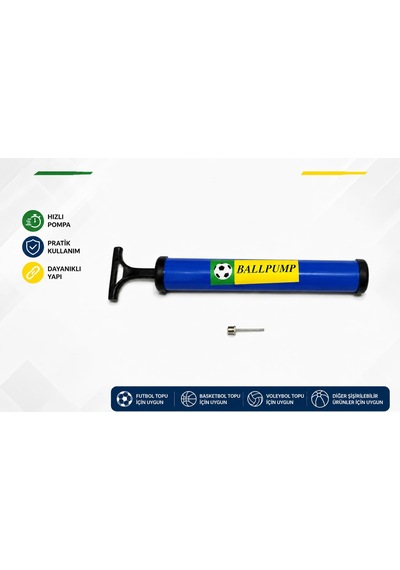 Dordoi Dmax Top Şişirme Pompası Ballpump 23cm Karma Renk Şişirme İğneli