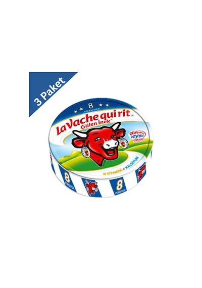 La Vache Qui Rit Üçgen Peynir 8 X 12,5 G X 3 Adet - Eğlenceli Ve Pratik Peynir Porsiyonları