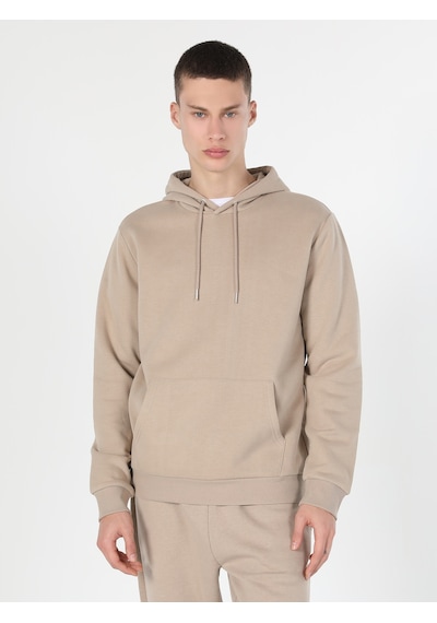 Colin's Colins Regular Fit Kapüşonlu Bej Erkek Sweatshirt Cl1059712 Bej Colin's Colins Regular Fit Kapüşonlu Bej Erkek Sweatshirt Cl1059712 Bej