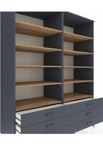 Kronos Gardrop 10 Raflı 6 Çekmeceli 176x59x221 Antrasit-çam/antrasit Çam/antrasit Kronos Gardrop 10 Raflı 6 Çekmeceli 176x59x221 Antrasit-çam/antrasit Çam/antrasit